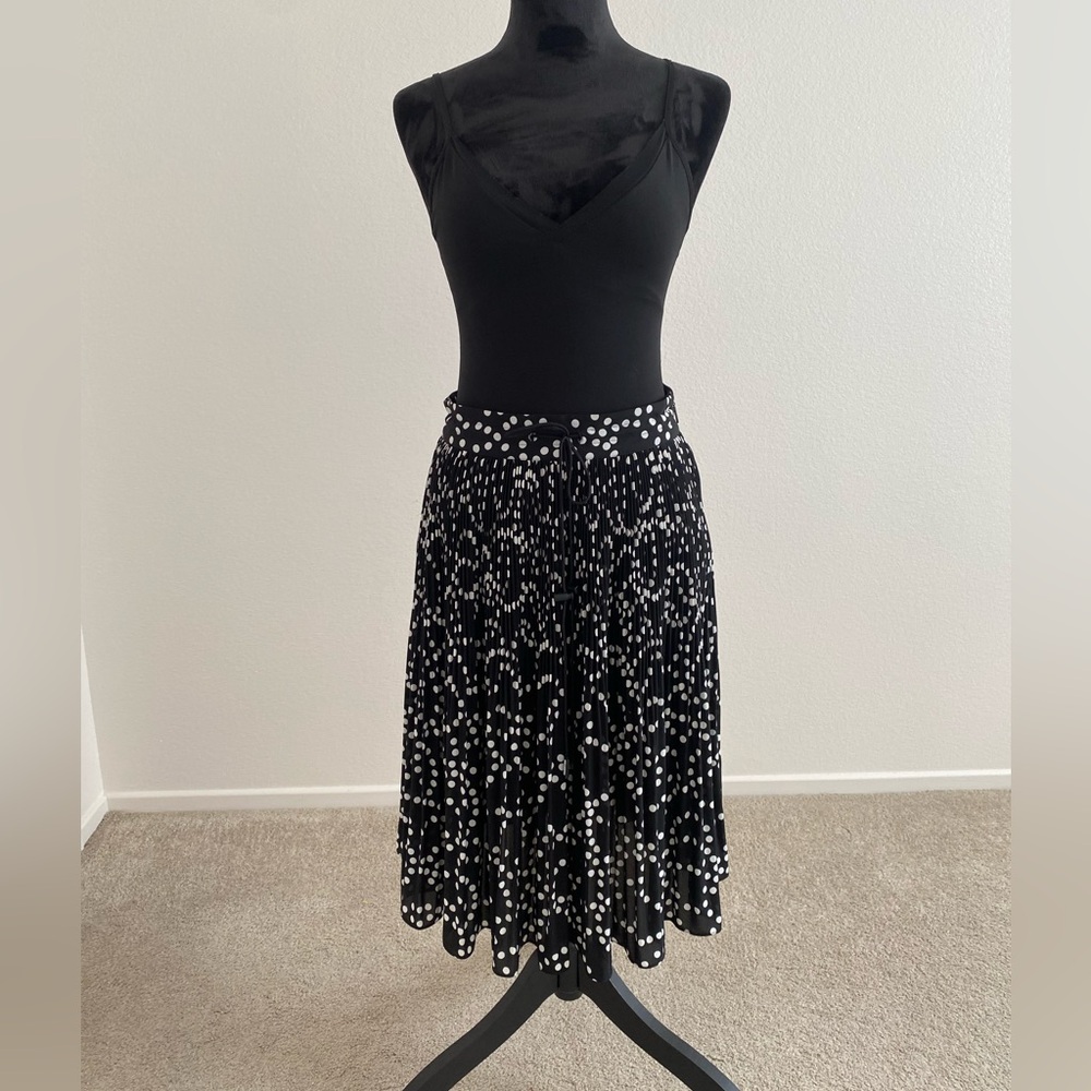 Karl Lagerfeld Black and White Patterned Midi Skirt